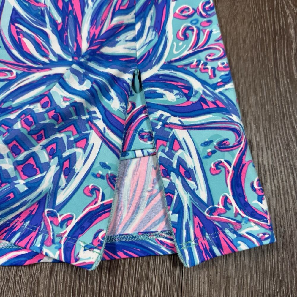 Lulu B Skort Womens Small Tropical Pineapple Print Blue Pink Golf Tennis Stretch - Picture 2 of 11